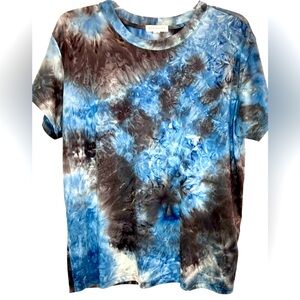 NORDSTROM SOCIALITE Tie Dyed Brushed Tee In Blues Sz M w/Matching SOCKS! ✨NWOT✨